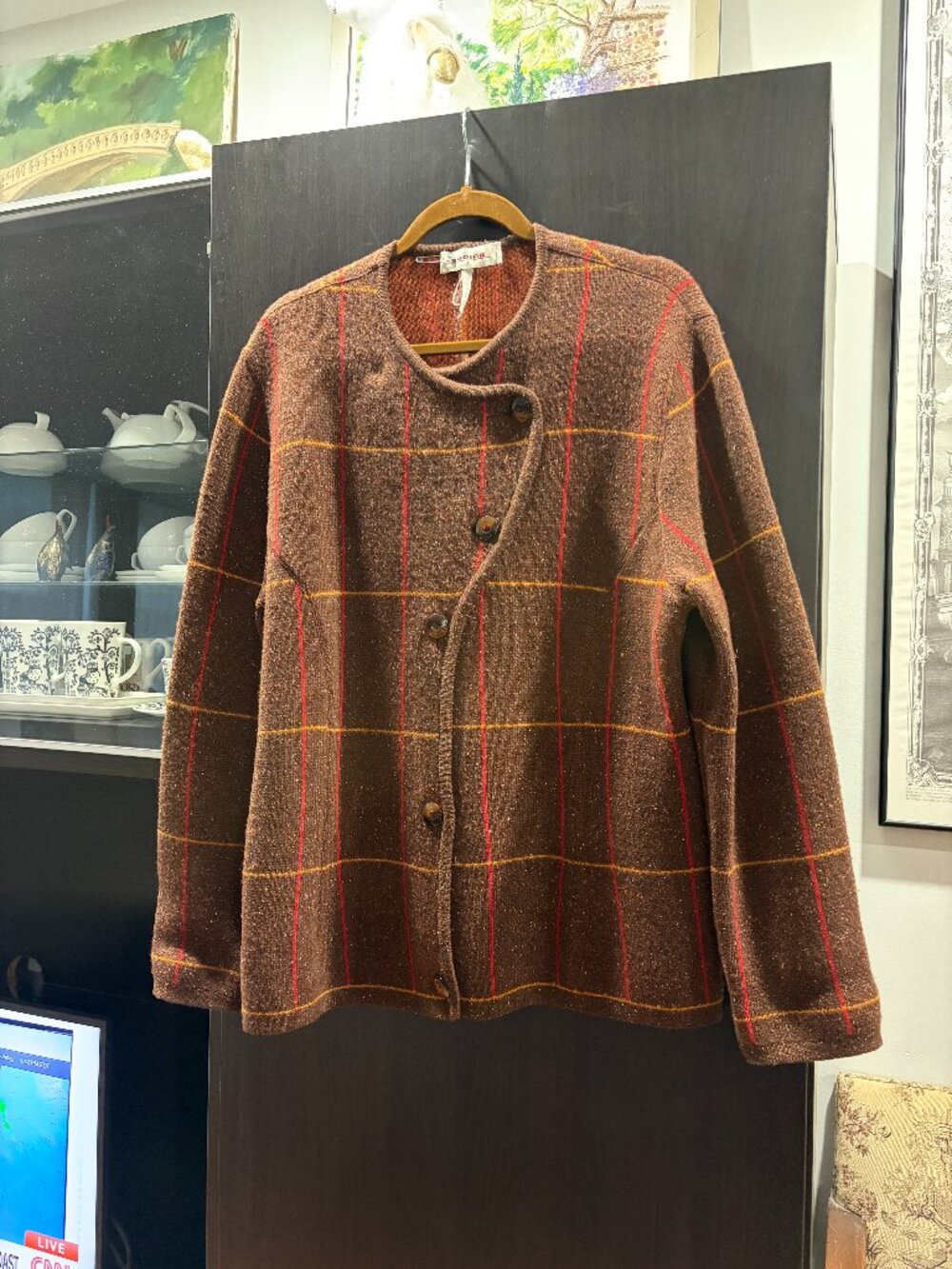 RODIER WOOL BLEND ASYMMETRICAL SWEATER JACKET